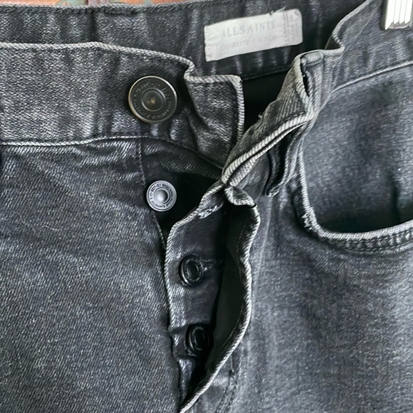 All Saints Men’s Black Cigarette Jeans, Size 28 - Picture 4 of 15